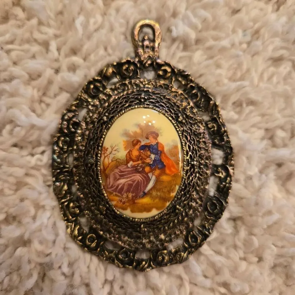 Vintage Fragonard Wall Hanging Courting Couple